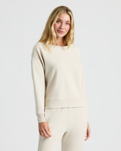 Oatmeal Slouch Pullover Crew & Relaxed Jogger Set