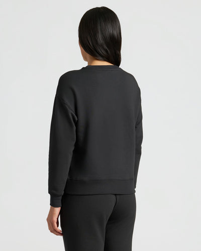 Slouch Pullover Crew - Black