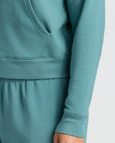 Crop Zip Hoodies - Stormcloud