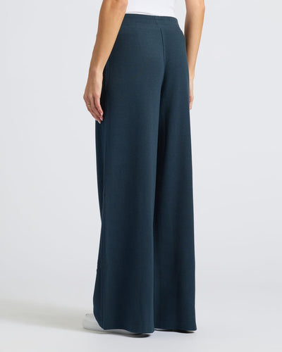 Waffle Henley & Waffle Pants Set - Navy