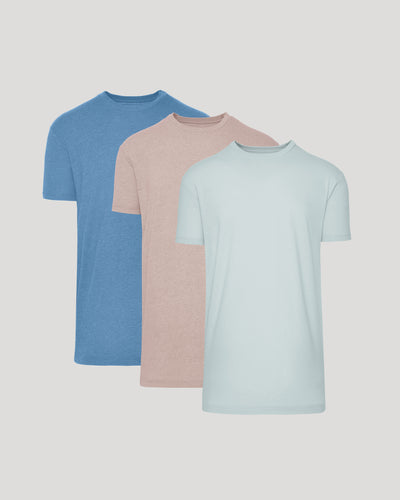 Classic Tall Straight Hem Crew Neck T-Shirt 3-Pack