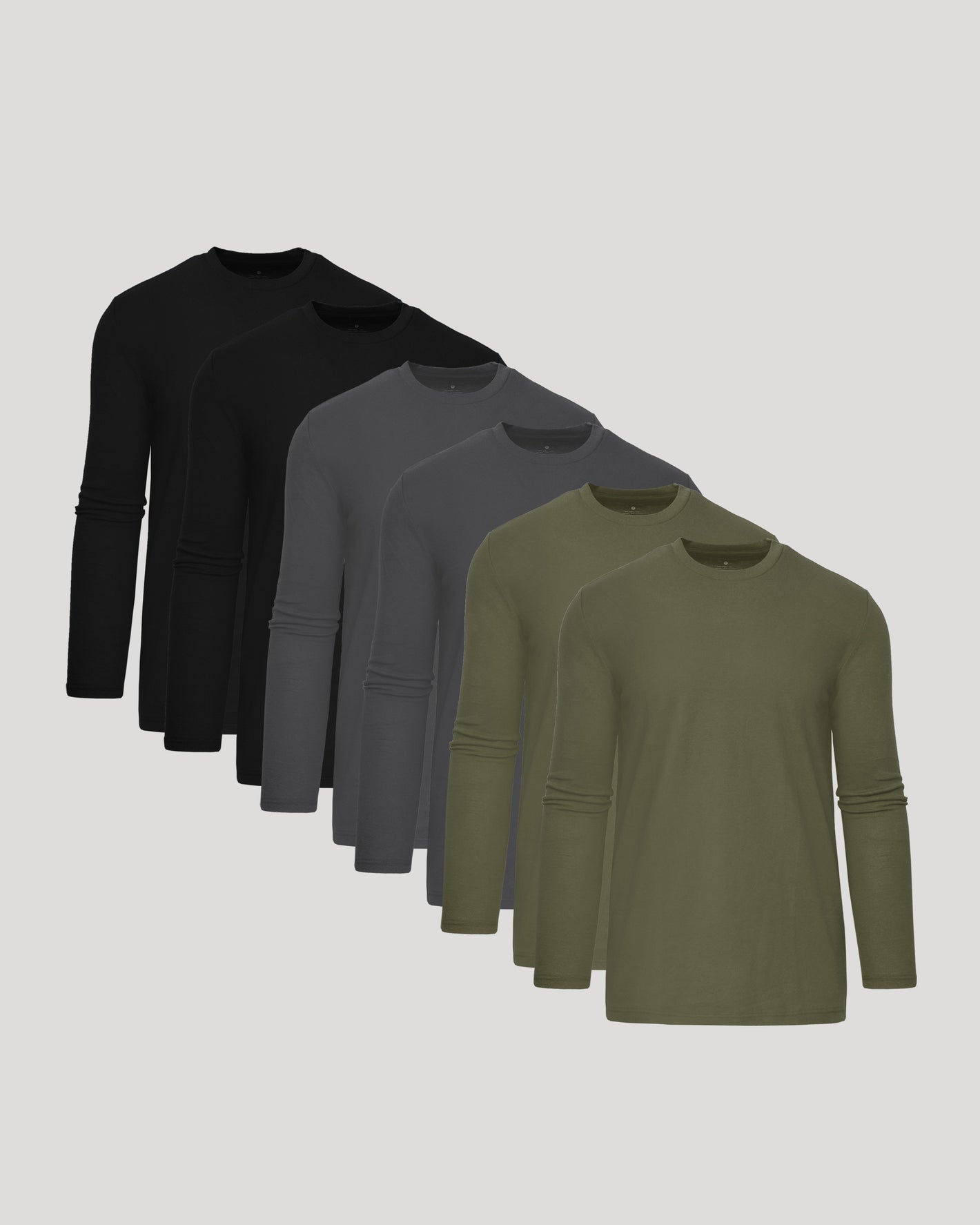 Tall Long Sleeve T-Shirt 6-Pack displayed in cascading order.