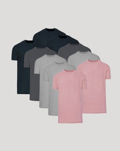 True ClassicTall Straight Hem Crew Neck T-Shirt 10-Pack