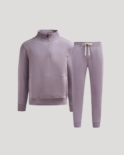 Fleece Half Zip Sweatshirt - Thistle