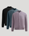 Timeless Bomber Fleece Jacket 3-Pack in overlapping display.