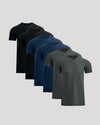 Timeless Tall Active V-Neck 6-Pack, plain short-sleeve T-shirts set.