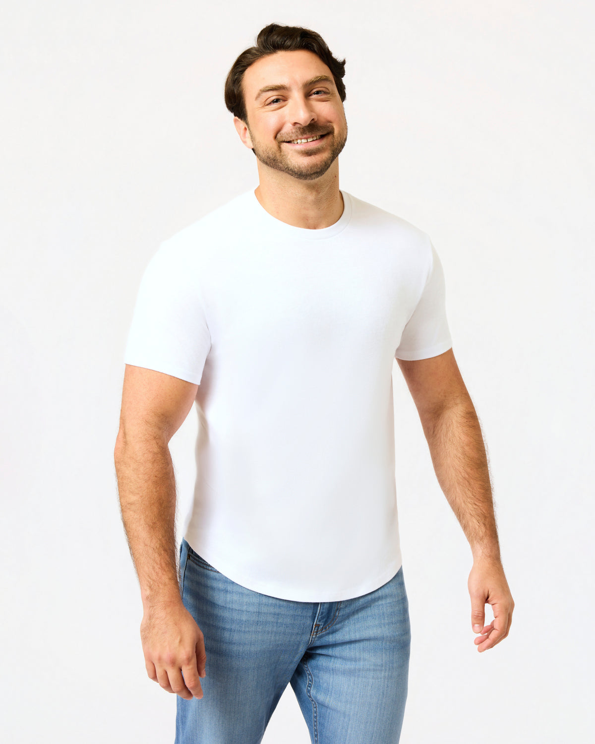 Short Classic Curved Hem Crew 3-Pack