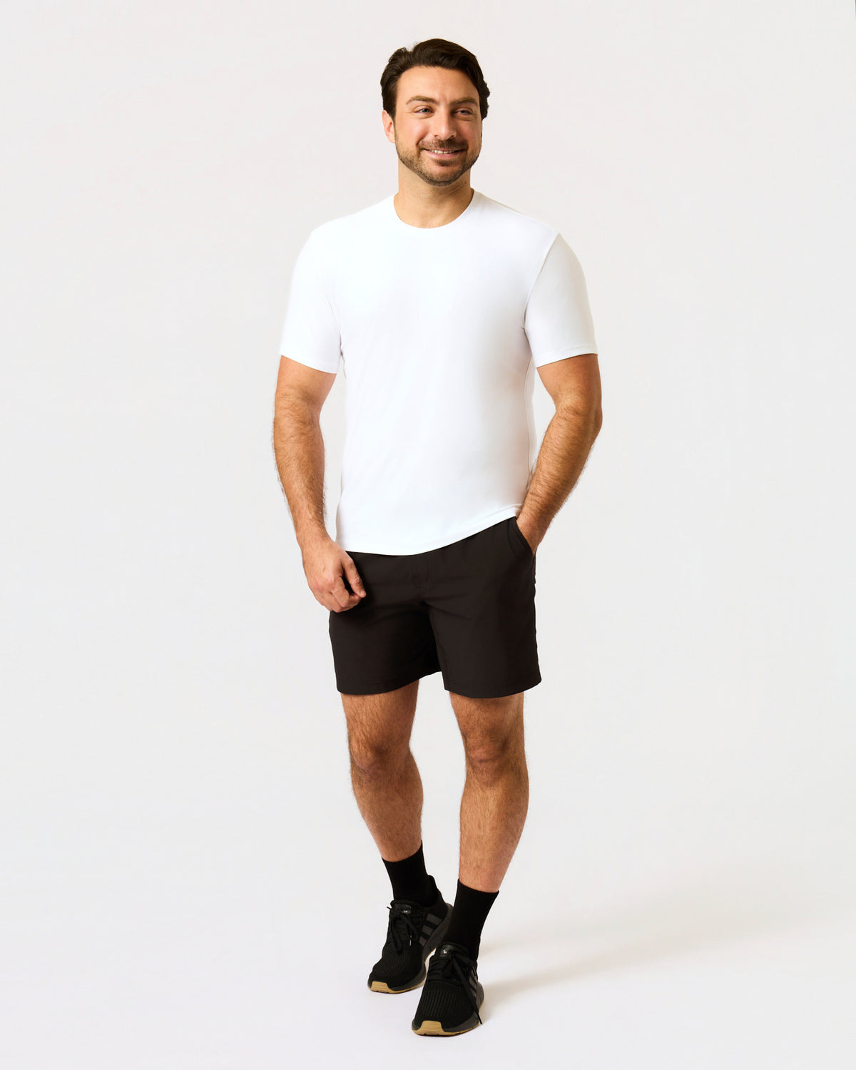 All White Short Active Crew Neck 10-Pack