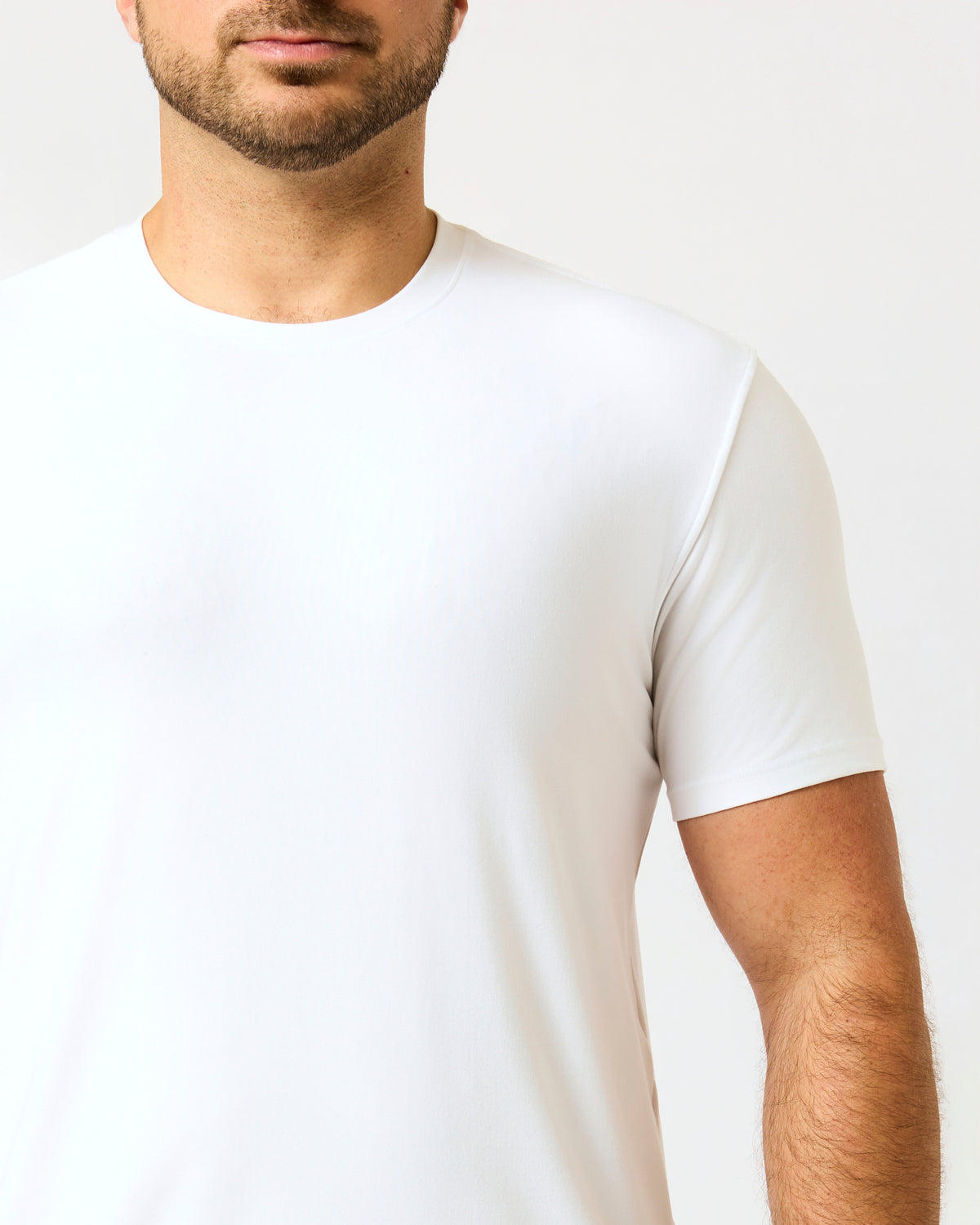 All White Short Active Crew Neck 10-Pack