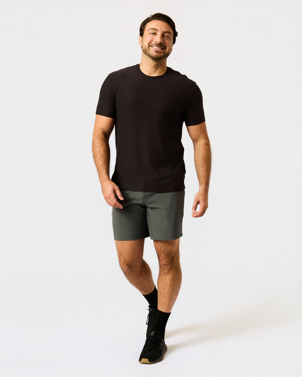 Black & White Short Active Crew Neck 10-Pack