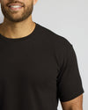 All Black Tall Heavyweight Curved Hem Crew 3-Pack