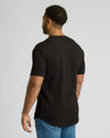 All Black Tall Heavyweight Curved Hem Crew 3-Pack