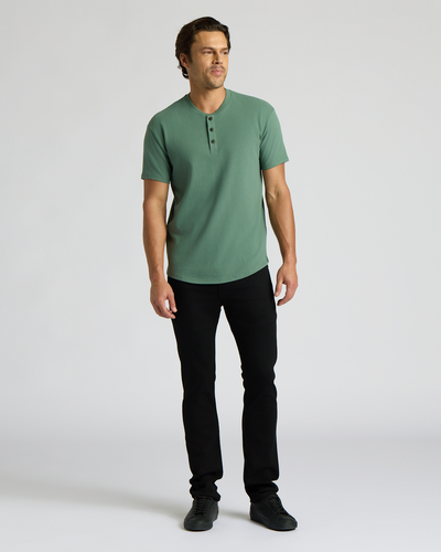Heavyweight Curved Hem Henley