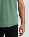 Neo Fern Heavyweight Curved Hem Henley