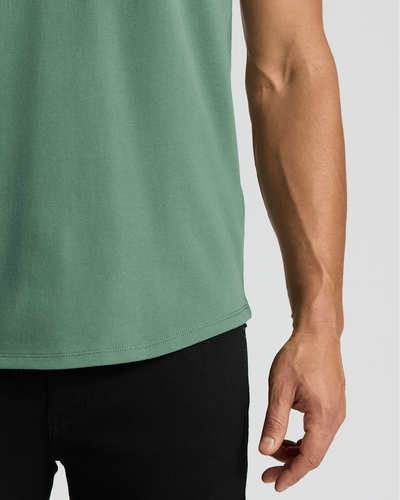 Heavyweight Curved Hem Henley