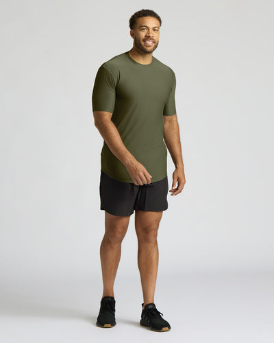 Tall Active Curved Hem Crew