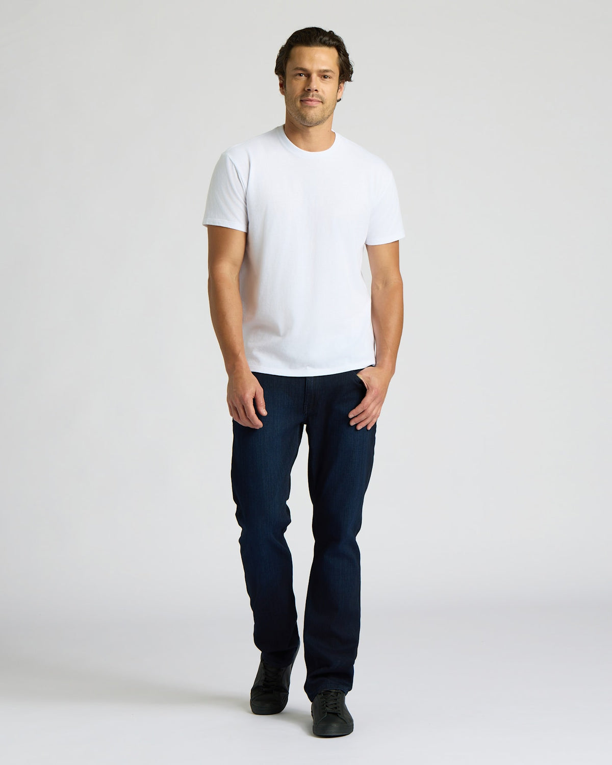 Black & White Short Classic Crew Neck 6-Pack