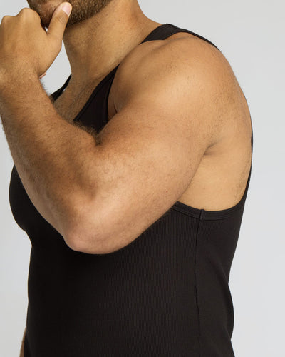 Ribbed Curved Hem Tank