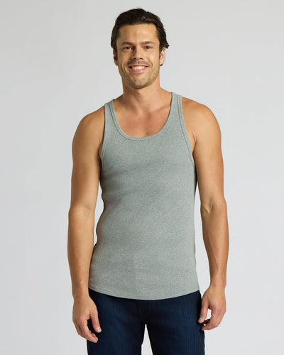 Ribbed Curved Hem Tank