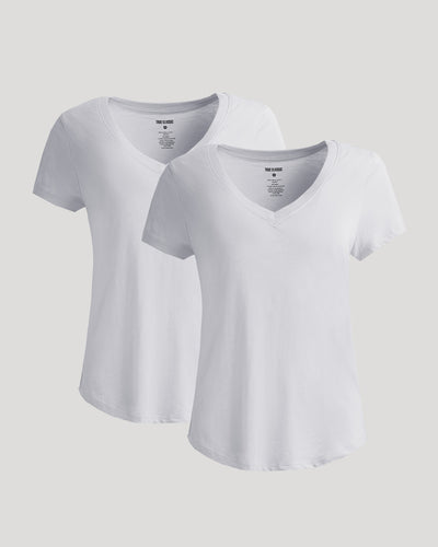 Cuello en V slub holgado