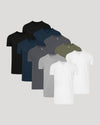 Wardrobe Classic Tall V-Neck 10-Pack stacked in assorted colors.