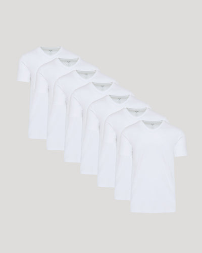 White Premium Pima V-Neck 7-Pack