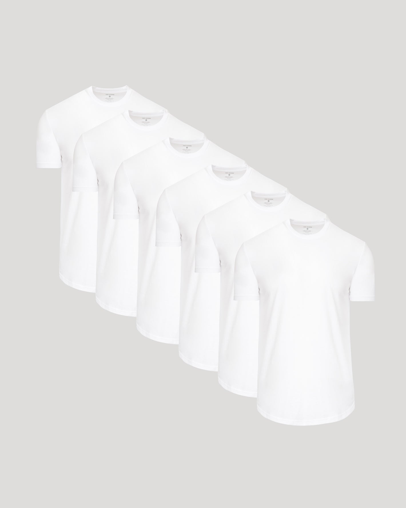 True Classic Men's Premium Curved Hem Classic Crew T-Shirts set.