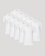 All White Tall Classic Polo 10-Pack