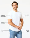 All White Short Classic Curved Hem Crew 10-Pack
