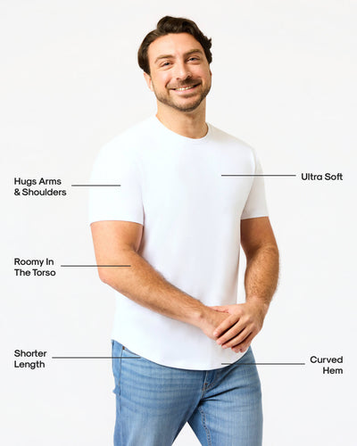 Short Classic Curved Hem Crew