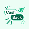 20% CashBack promotion with “Cash” and “Back” stylized labels.