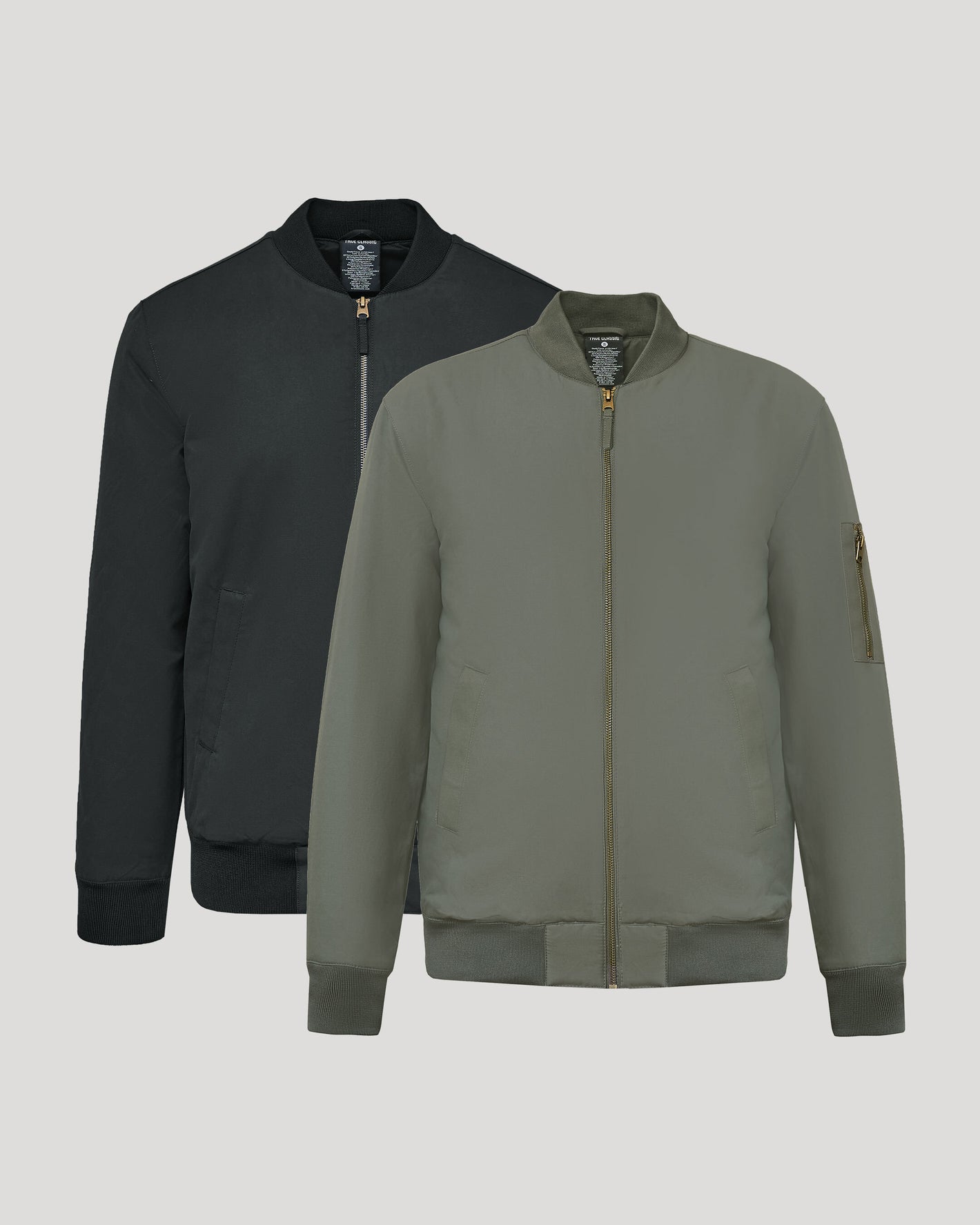 Black & Carbon Bomber Jacket 2-Pack featuring classic aviator design.