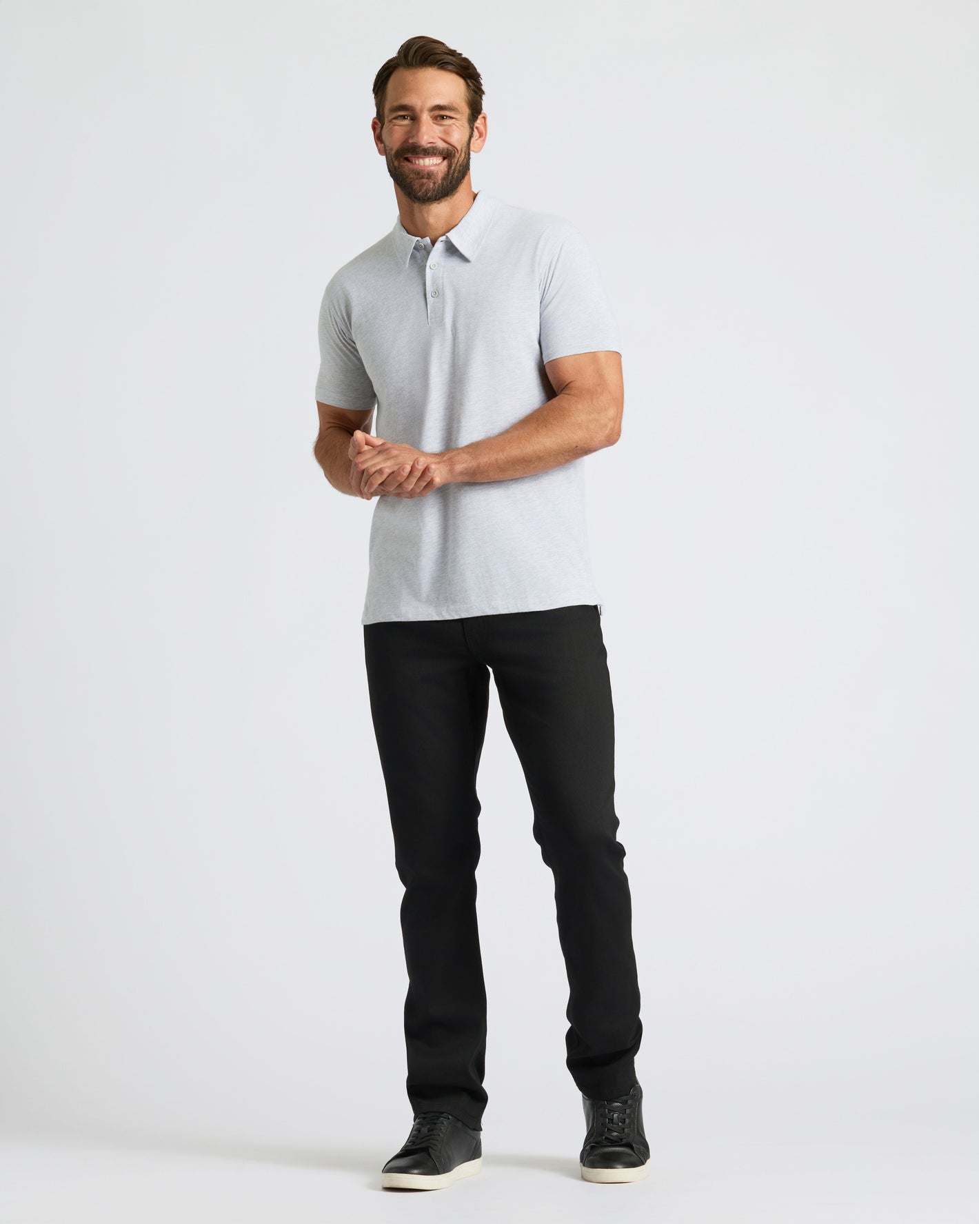 Light Heather Gray Classic Polo
