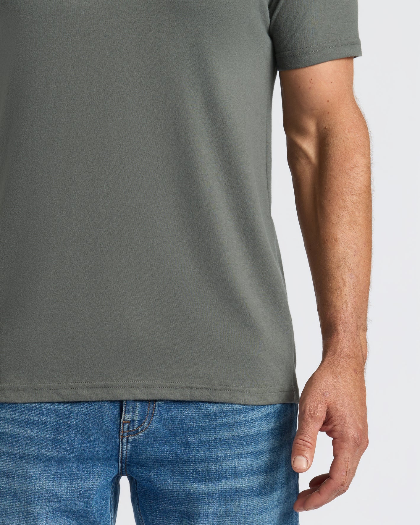 True Classic Men’s V-Neck T Shirt, soft cotton blend, tailored fit.