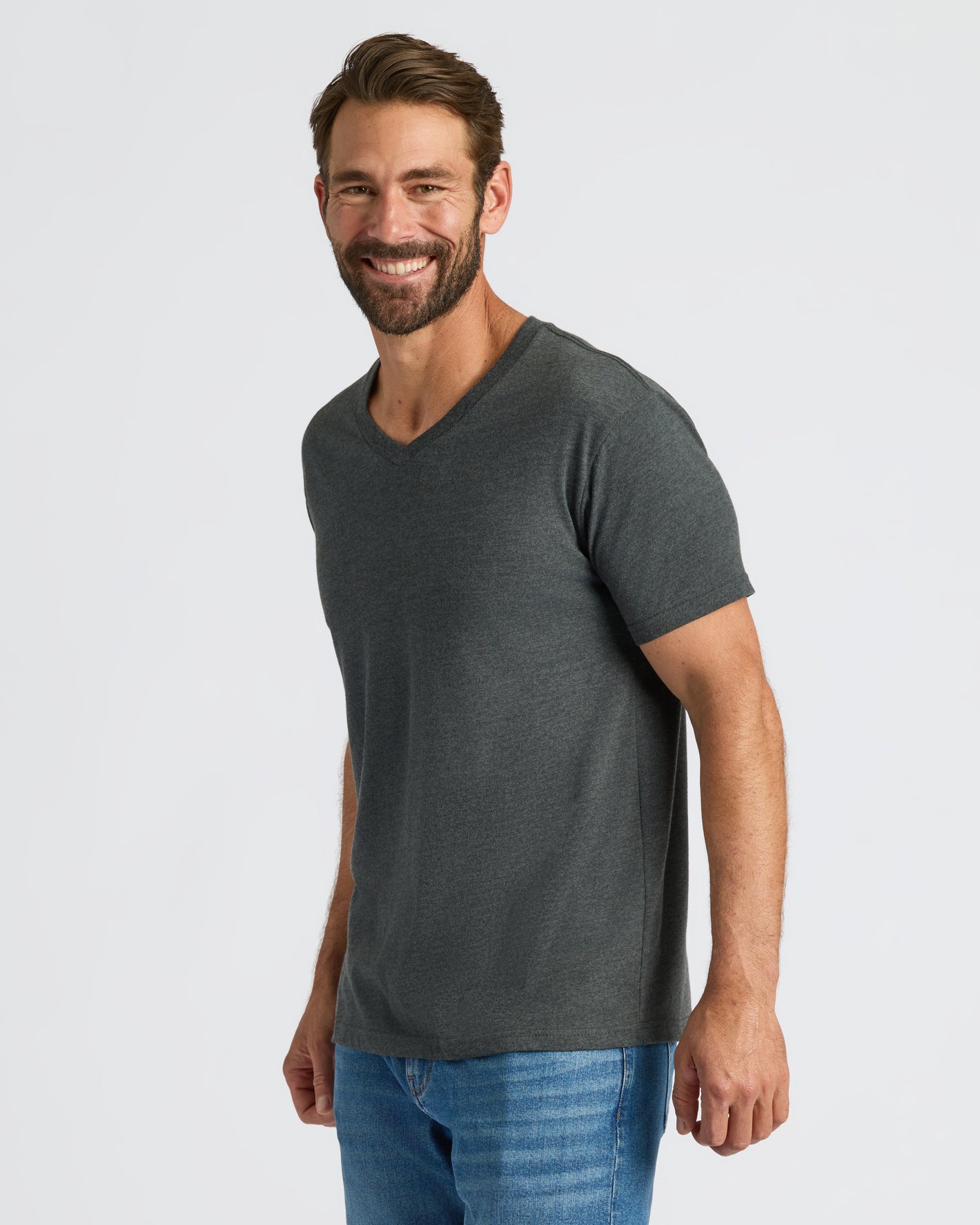 Charcoal Heather Gray Classic V-Neck