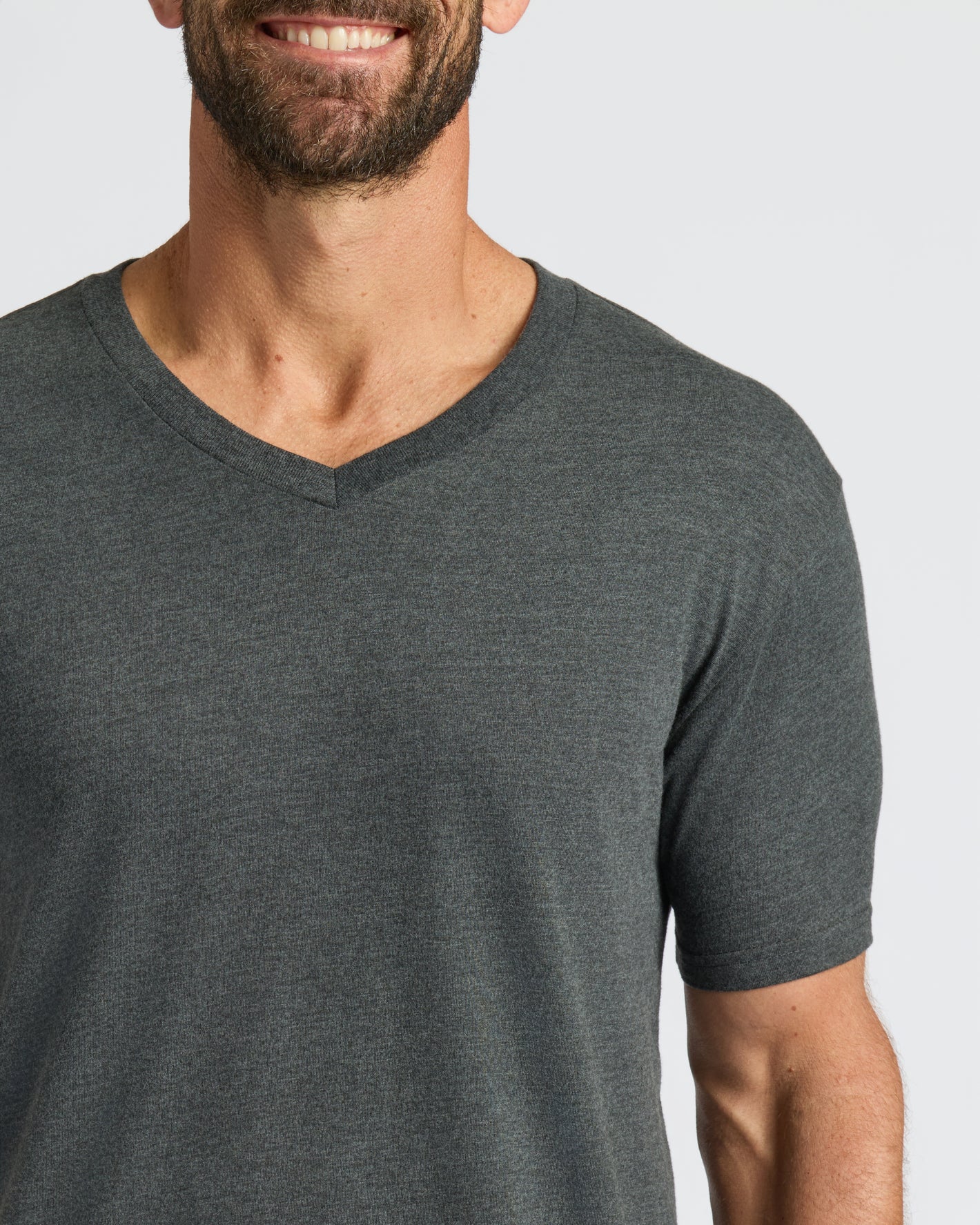 Charcoal Heather Gray Classic V-Neck