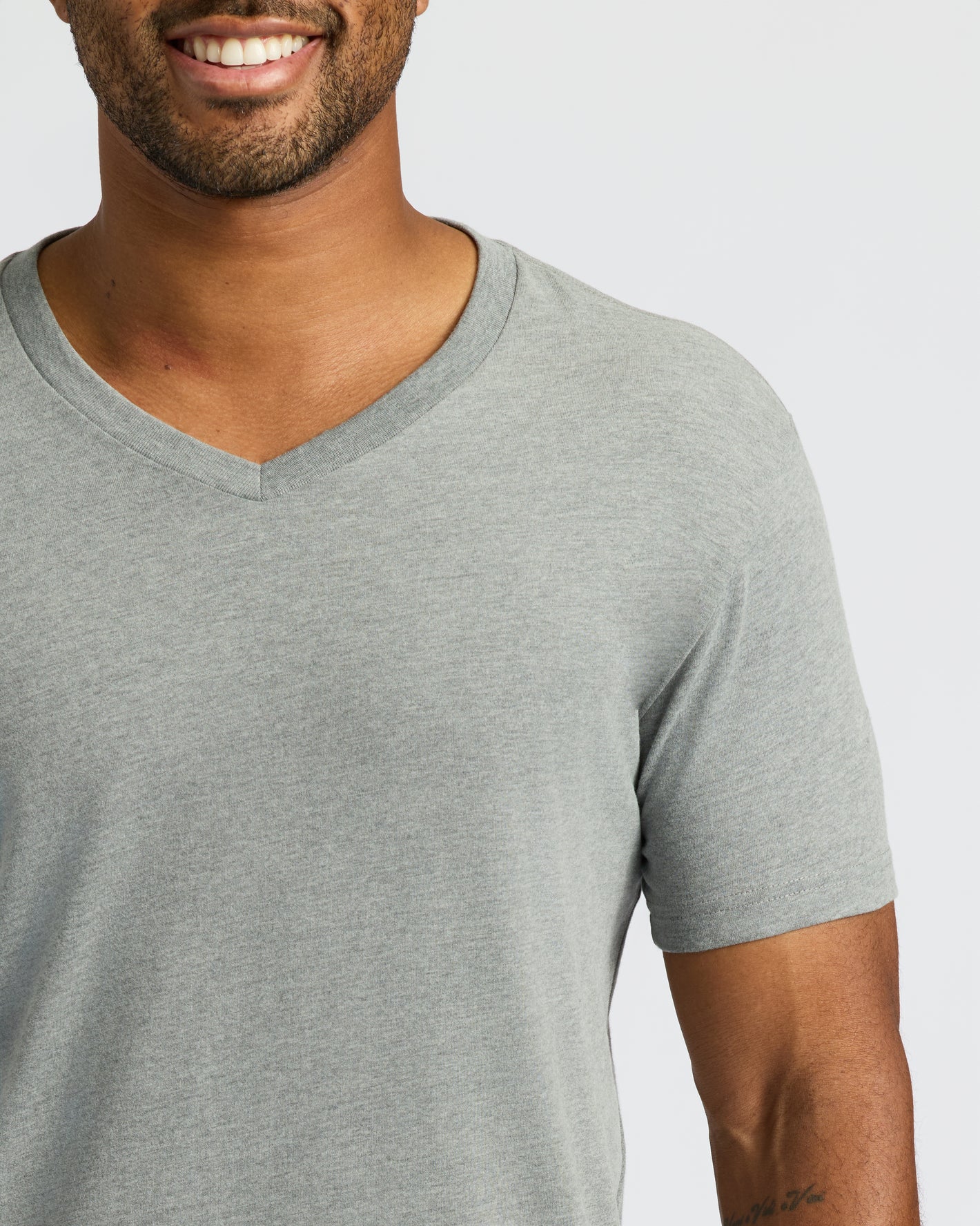 True Classic Men’s V-Neck T Shirt – Soft Cotton Blend, Tailored Short Sleeve.