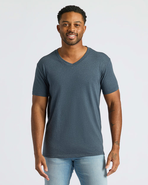 Heather Navy Heather Navy Classic V-Neck