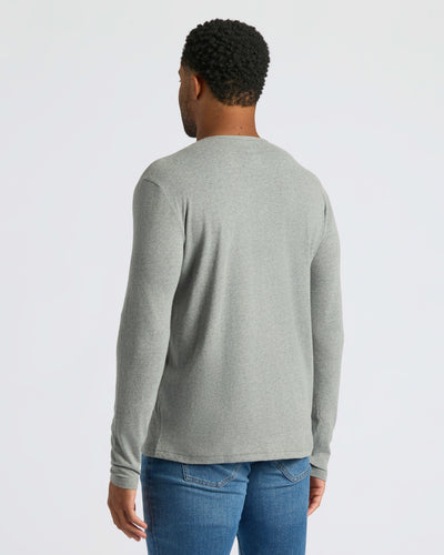 Henley manches longues classique - Heather Gray