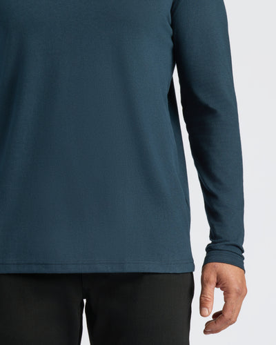 Classic Long Sleeve Henley - Navy