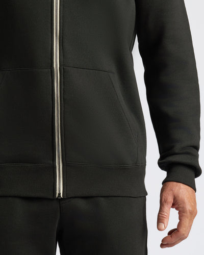 Fleece Full Zip Hoodie - Black