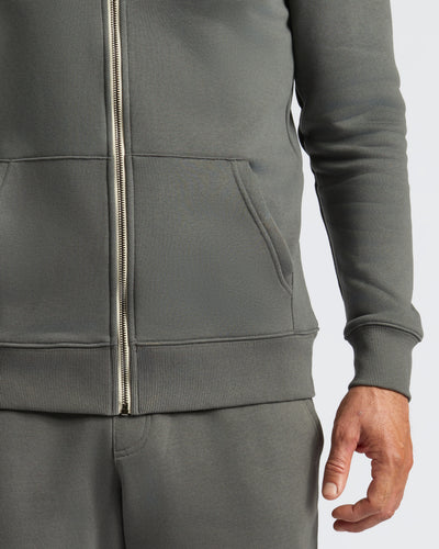 Fleece Full Zip Hoodie - Carbon