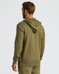 True ClassicMilitary Green Fleece French Terry Zip Hoodie