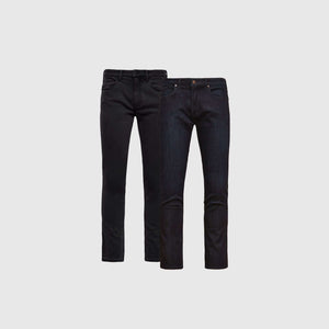 True ClassicSlim Indigo and Black Comfort Jeans 2-Pack