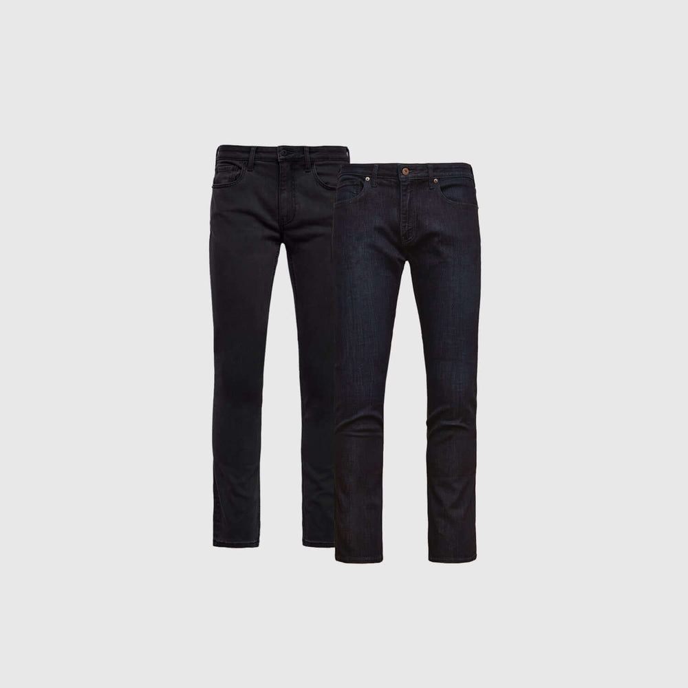 Slim Indigo and Black Comfort Jeans 2-Pack