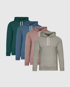 True ClassicModern Pullover Fleece Hoodie 4-Pack