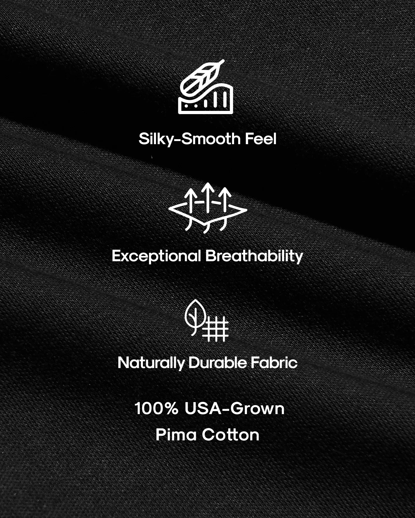Core Premium Pima Crew 7-Pack fabric with silky-smooth, breathable, durable features.