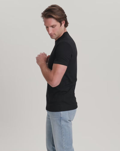 Short Sleeve Classic Crew black carbon-White video