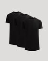All Black Tall Heavyweight Curved Hem Crew 3-Pack