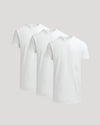 All White Tall Heavyweight Curved Hem Crew 3-Pack